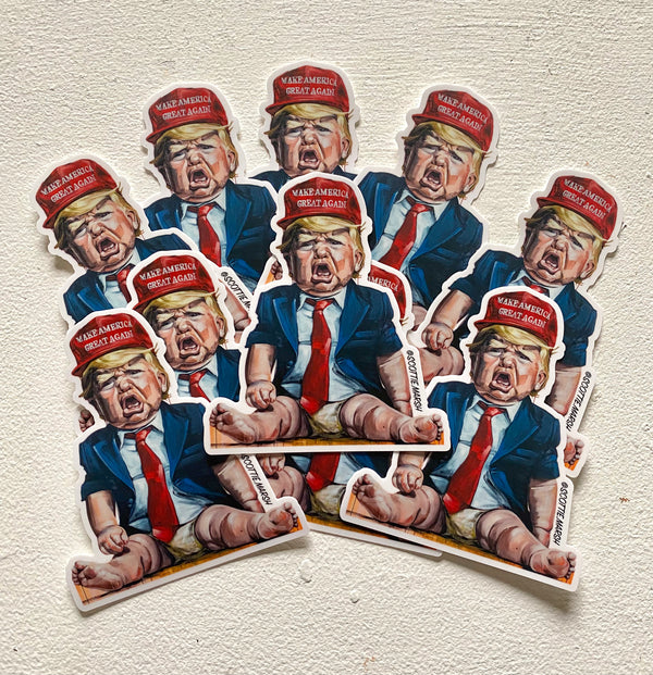 Baby Trump Vinyl Sticker