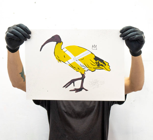 Bin Chicken Stencil 'Yellow Vis'