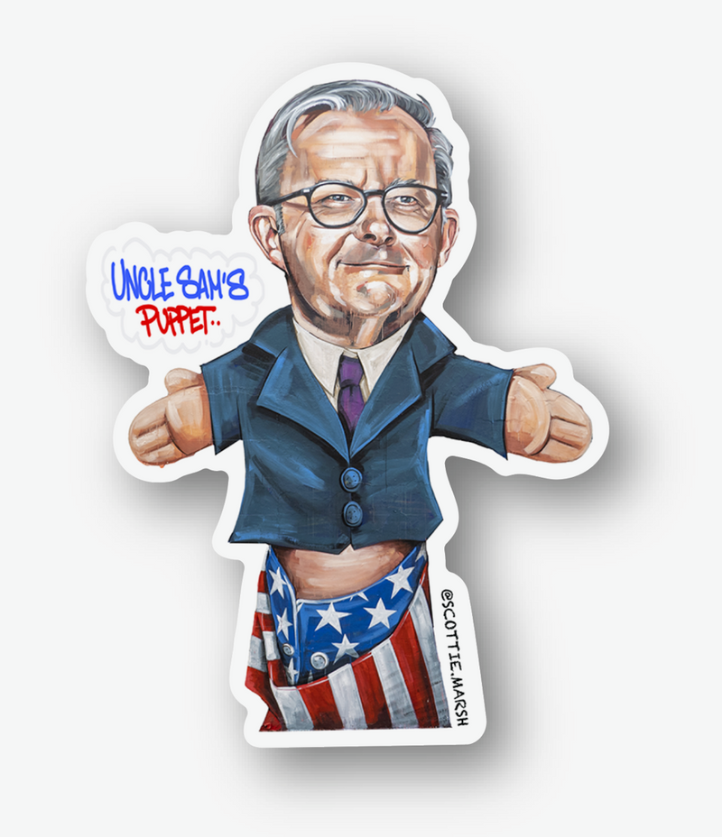 Albanese "Uncle Sam's puppet" - Vinyl Stickers