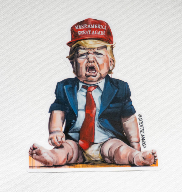 Baby Trump Vinyl Sticker